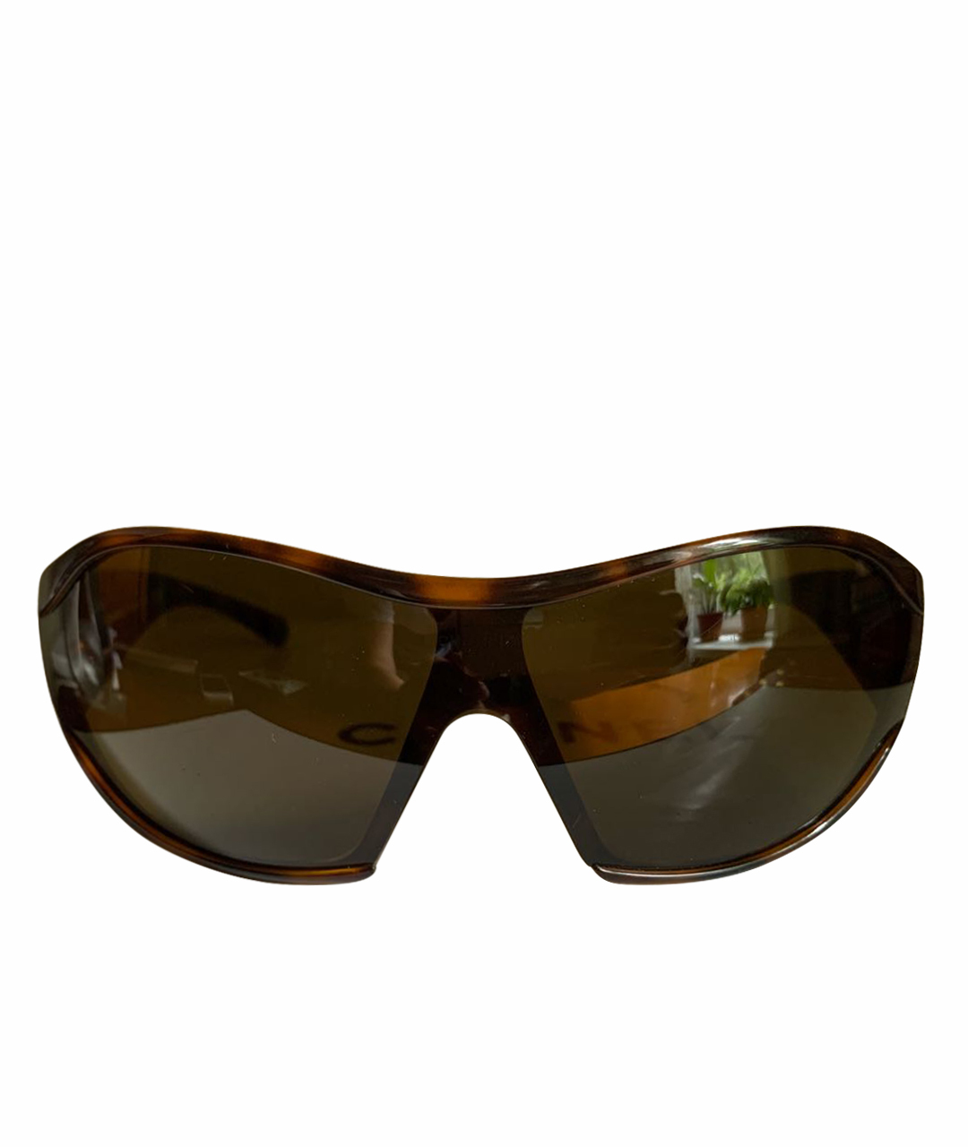 CHANEL PRE-OWNED Коричневые пластиковые солнцезащитные очки, фото 1