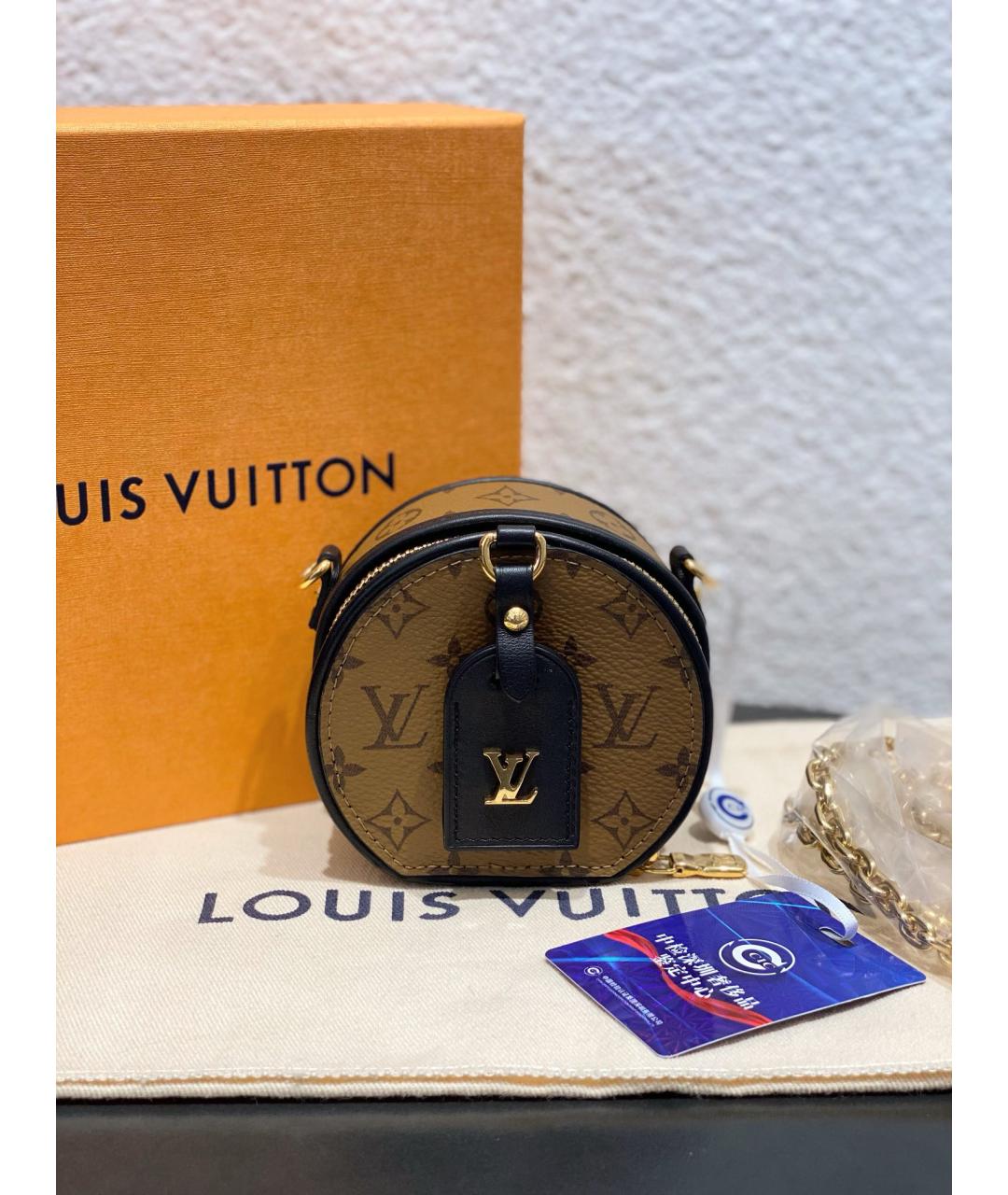 LOUIS VUITTON Коричневая кожаная сумка через плечо, фото 2