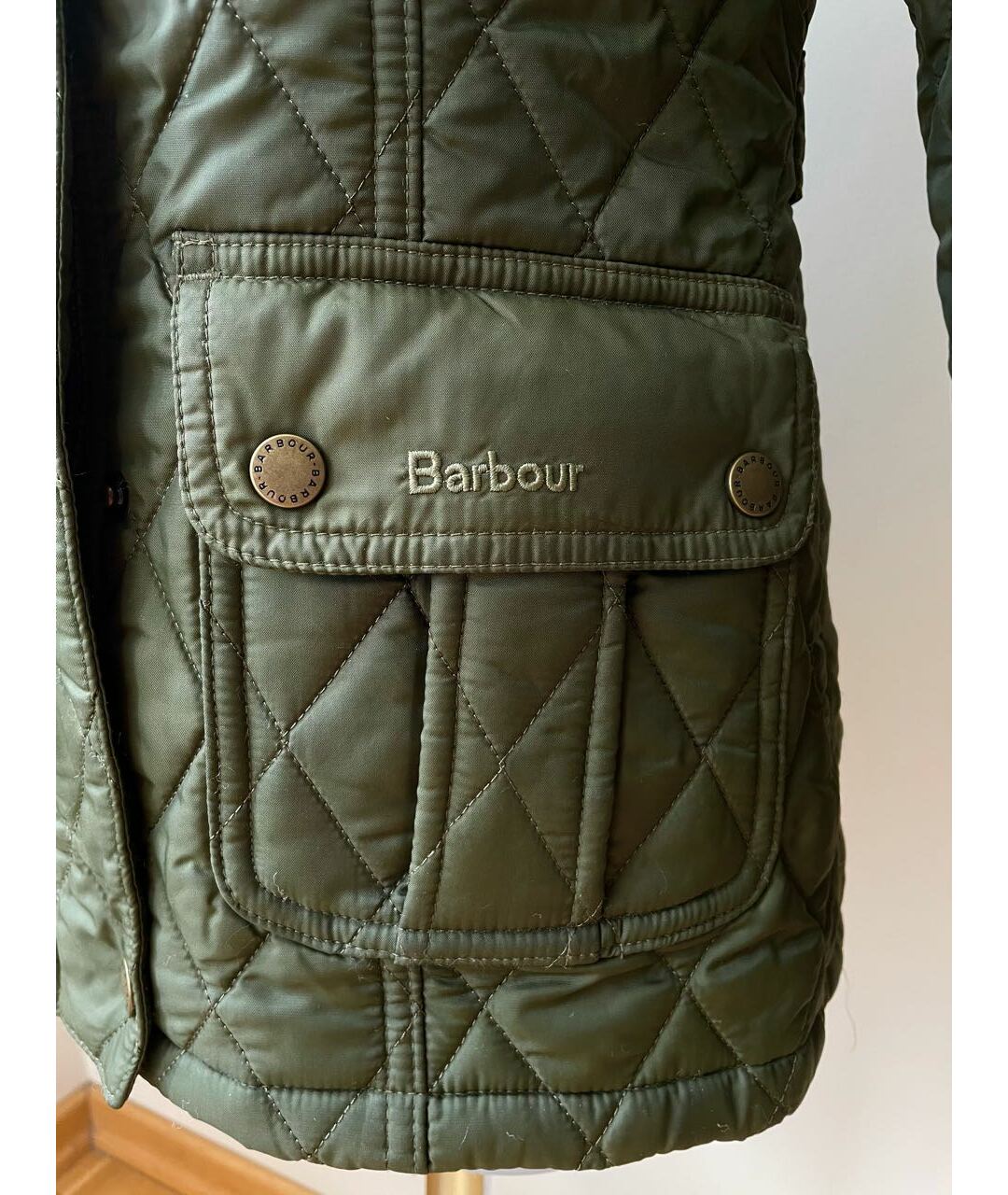 BARBOUR Зеленая полиамидовая куртка, фото 5