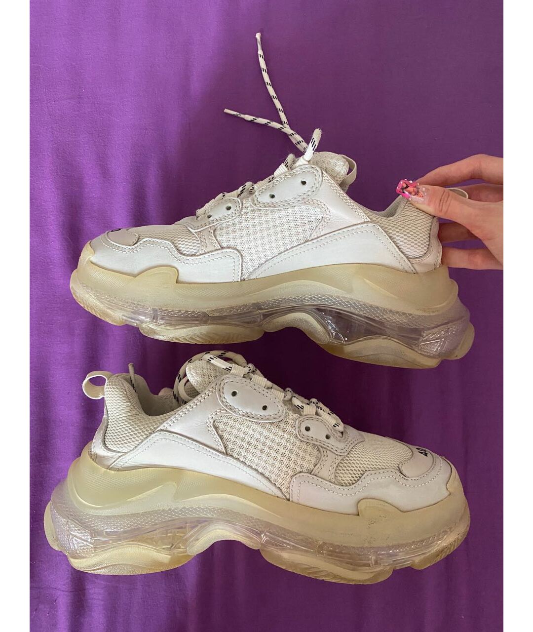 BALENCIAGA Белые кроссовки, фото 6