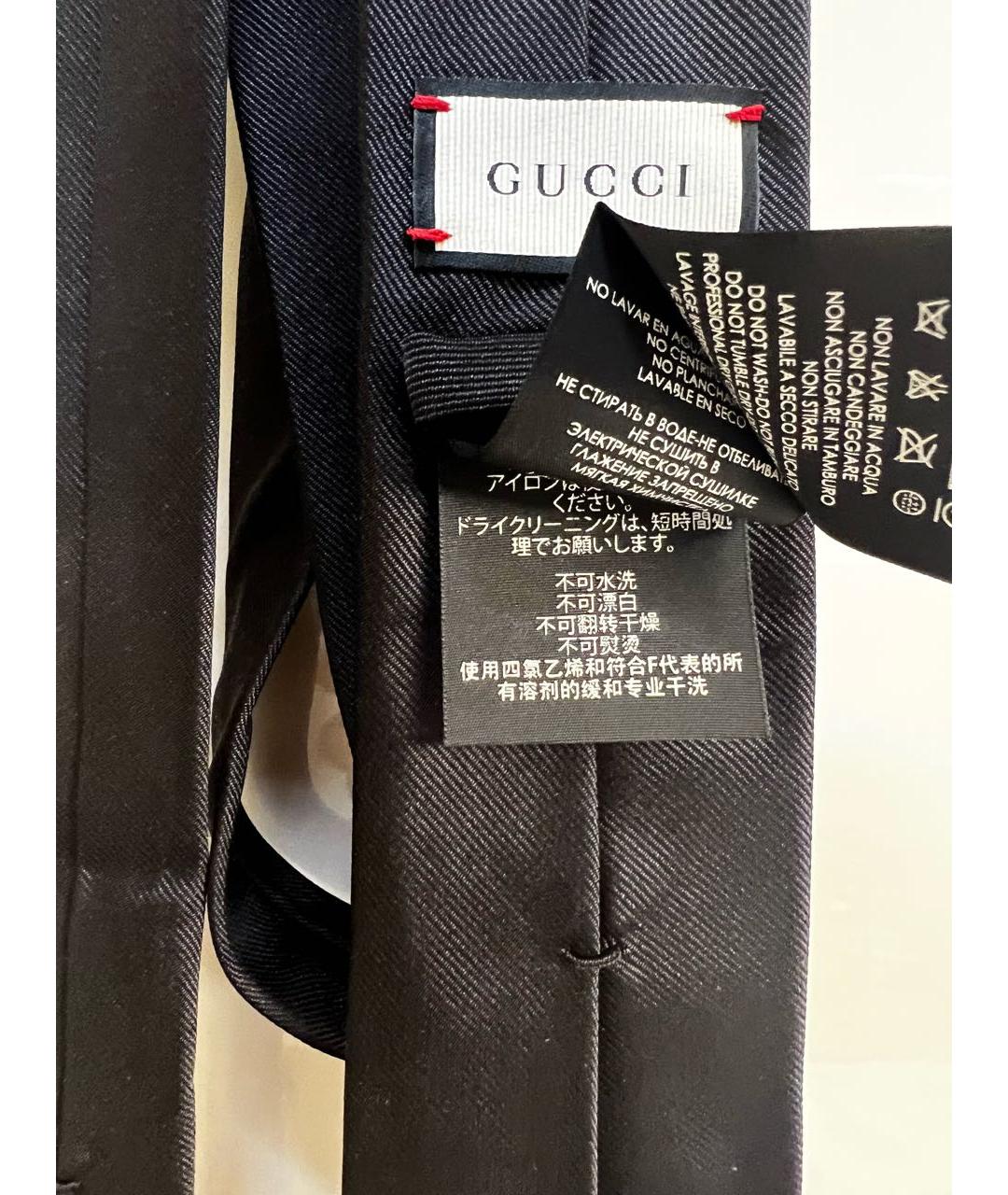 GUCCI Черный галстук, фото 3