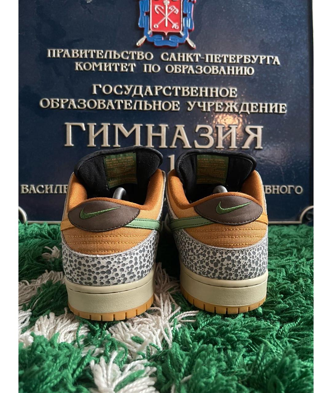 NIKE Мульти текстильные низкие кроссовки / кеды, фото 4