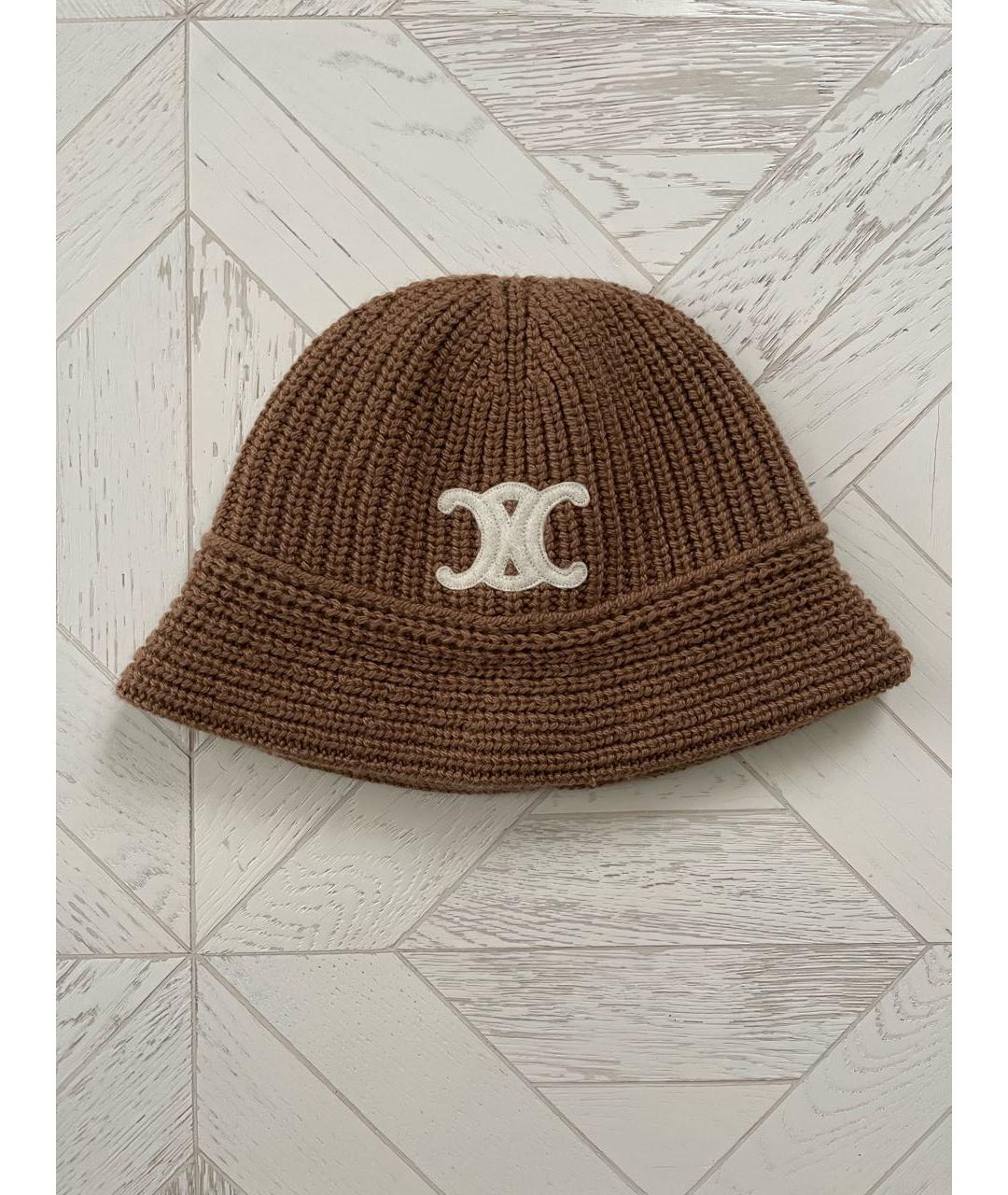 CELINE Бежевая кашемировая шапка, фото 7