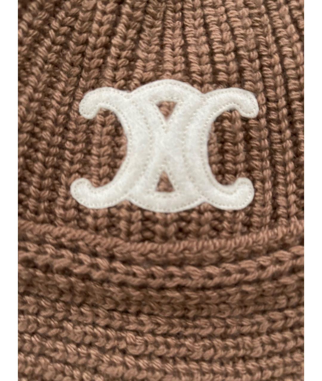 CELINE Бежевая кашемировая шапка, фото 4