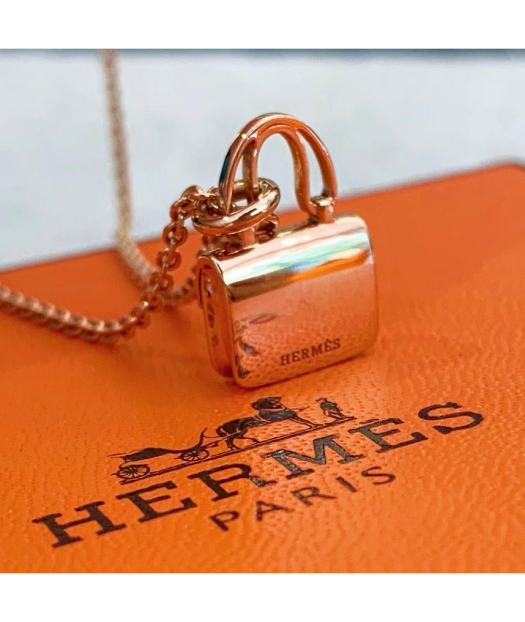 HERMES Розовое колье из розового золота, фото 7