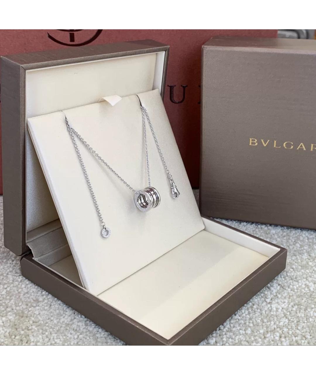 BVLGARI Белое колье из белого золота, фото 3