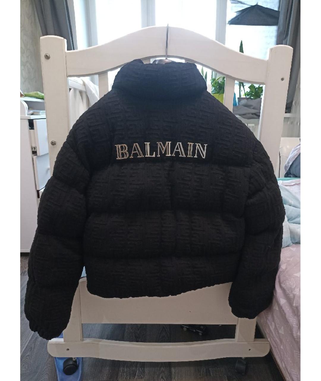 BALMAIN Черная полиэстеровая куртка, фото 2