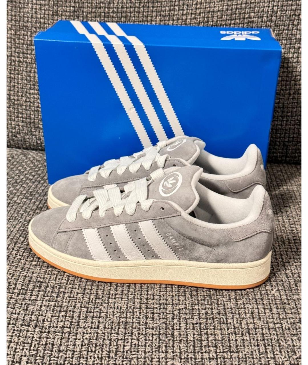 Adidas campus grey three white online