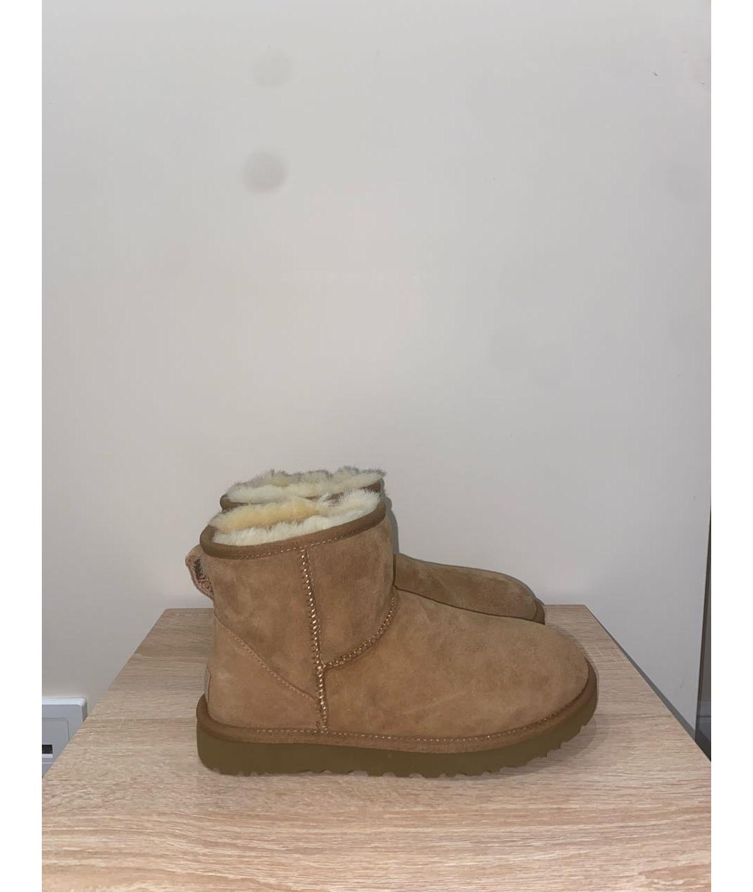 UGG AUSTRALIA Коричневые замшевые ботинки, фото 5