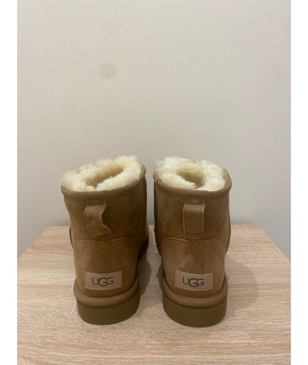 UGG AUSTRALIA Коричневые замшевые ботинки, фото 4