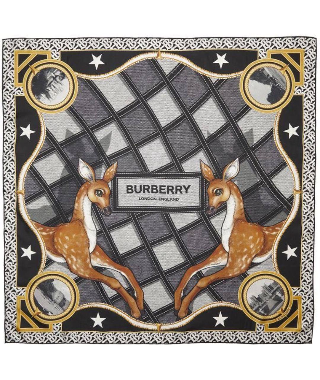 BURBERRY Мульти шелковый платок, фото 9