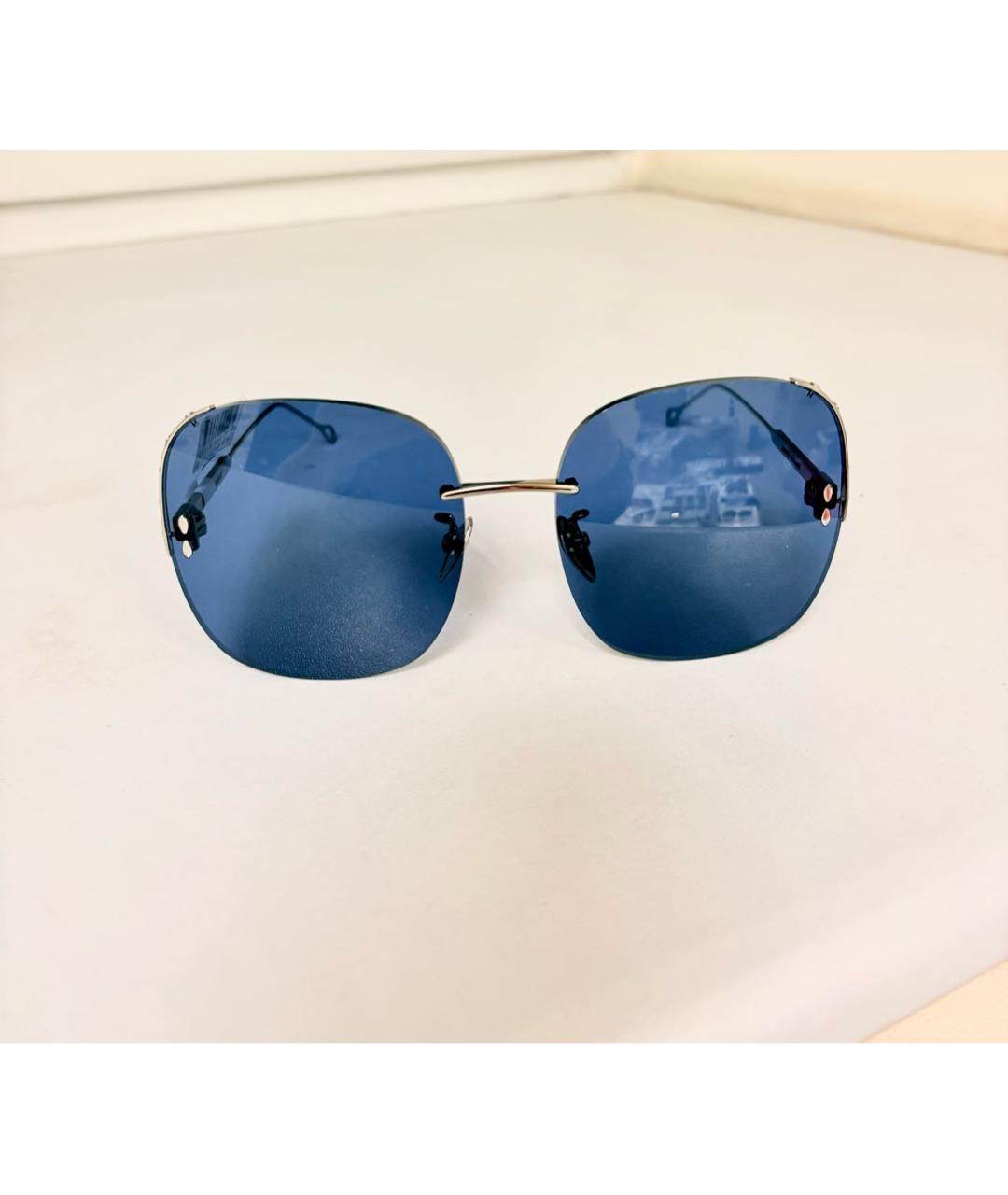 ISABEL MARANT Синие металлические солнцезащитные очки, фото 6
