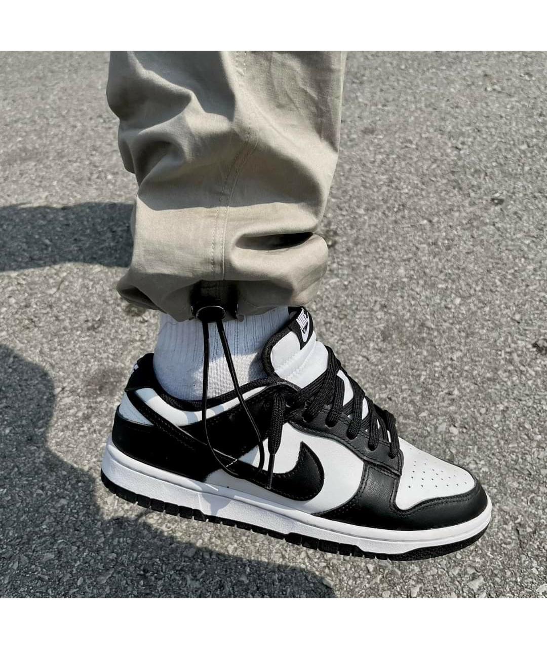 NIKE Черные низкие кроссовки / кеды из искусственной кожи, фото 5