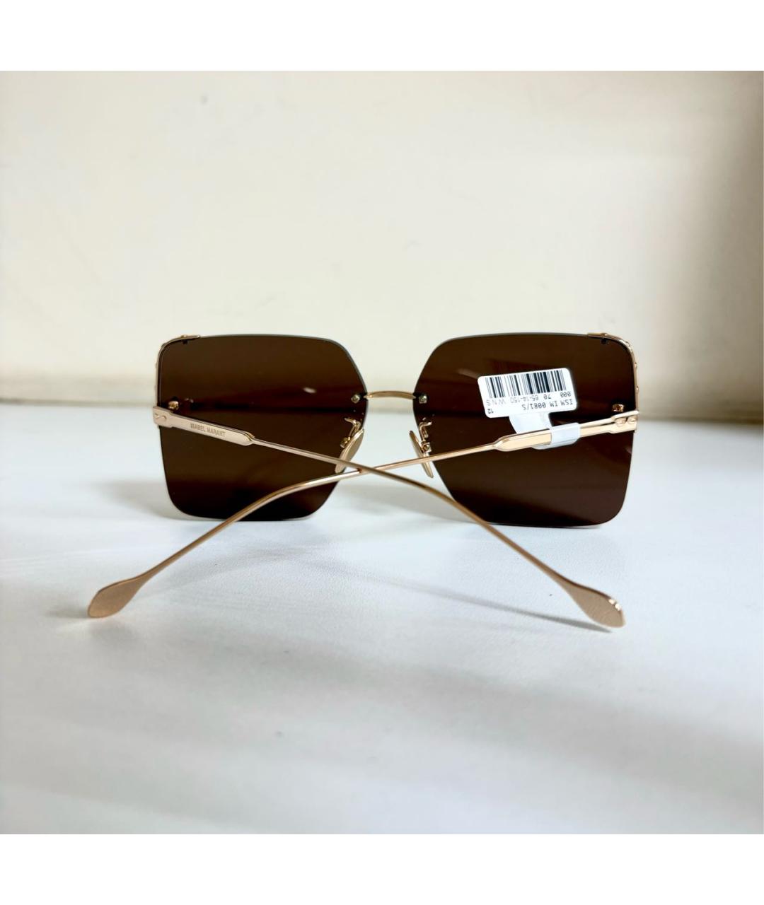 ISABEL MARANT Коричневые металлические солнцезащитные очки, фото 5