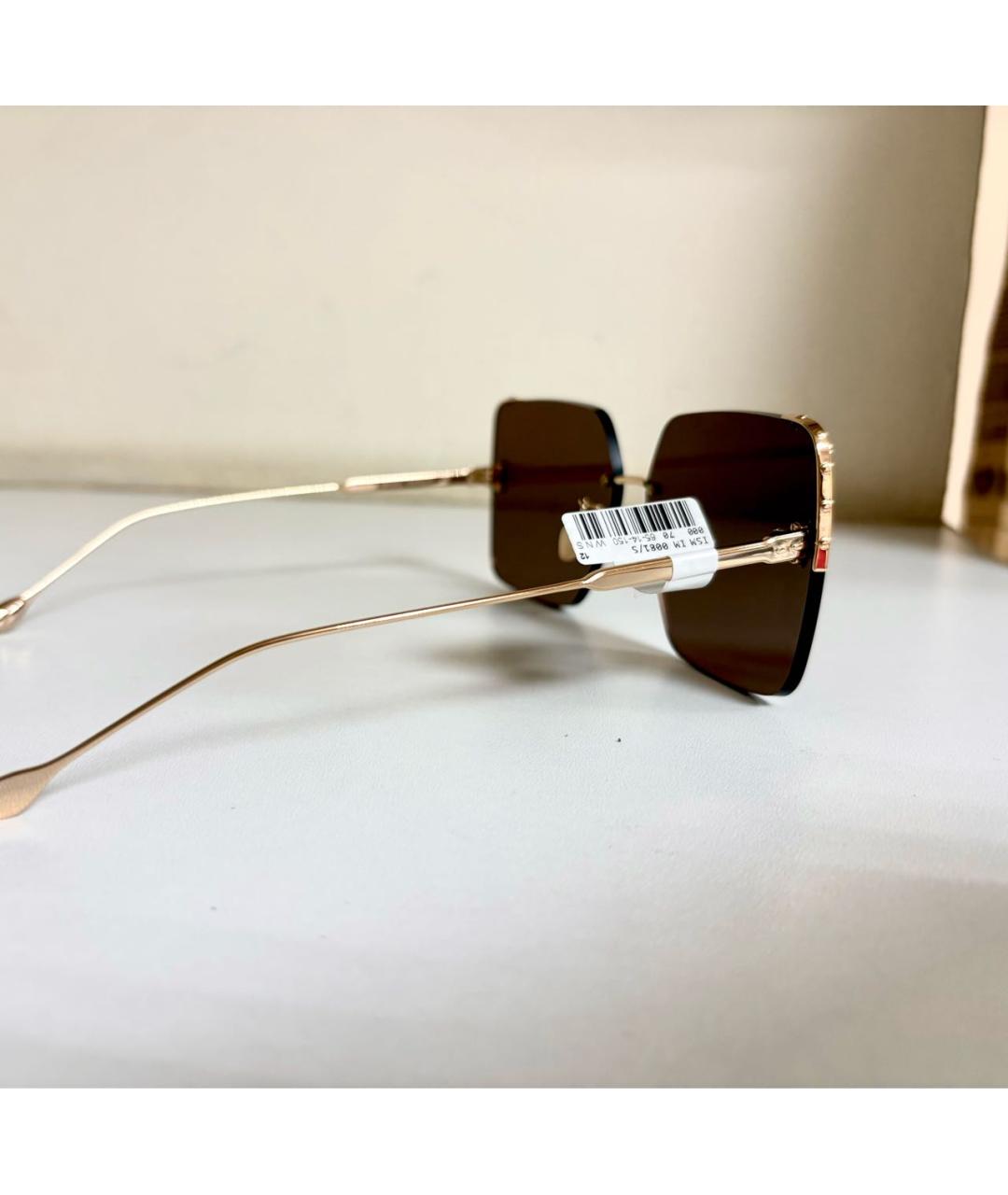 ISABEL MARANT Коричневые металлические солнцезащитные очки, фото 8