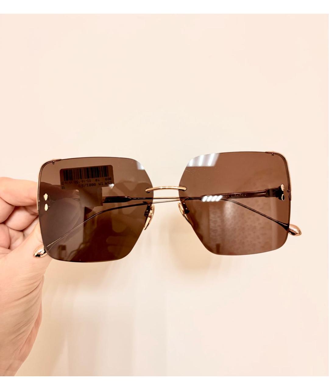 ISABEL MARANT Коричневые металлические солнцезащитные очки, фото 6