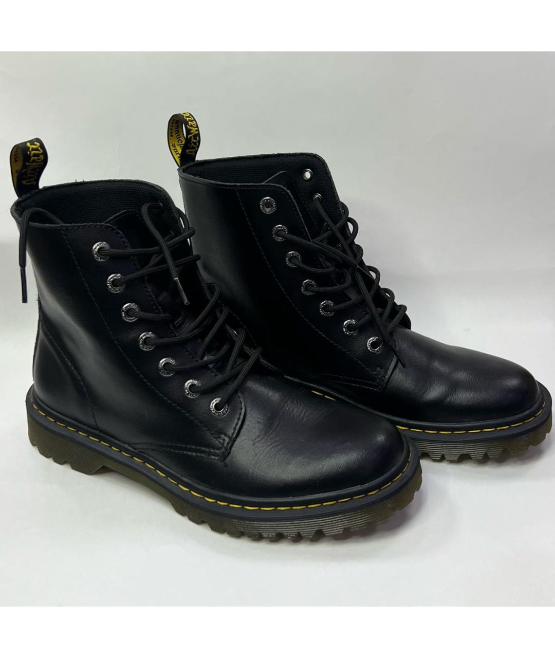 DR. MARTENS Черные кожаные высокие ботинки, фото 4