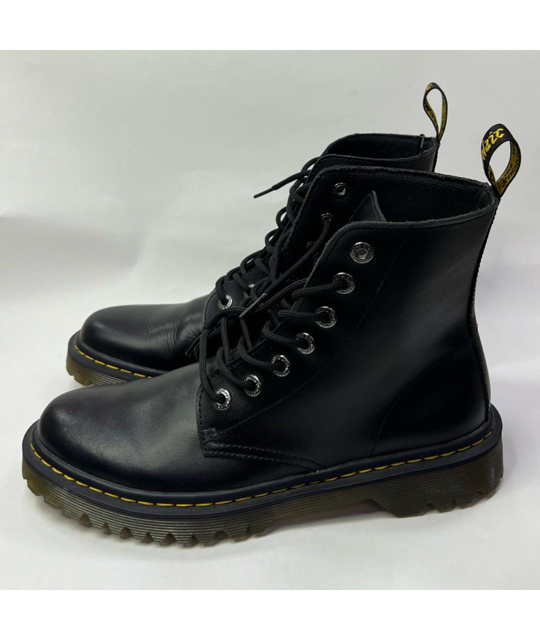 DR. MARTENS Черные кожаные высокие ботинки, фото 3