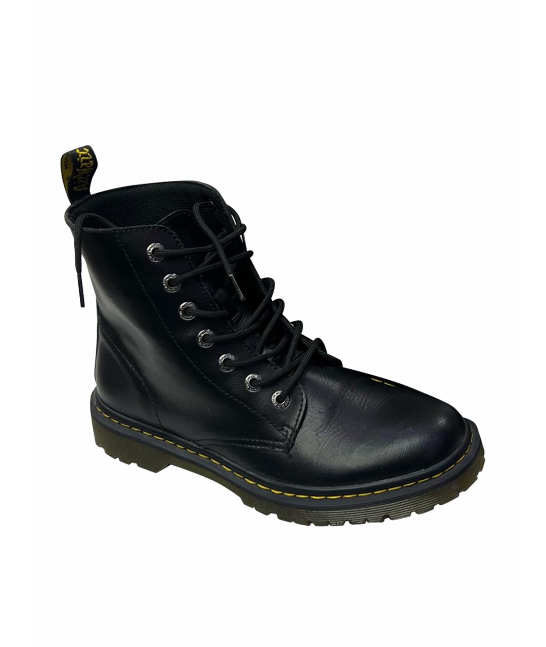 DR. MARTENS Черные кожаные высокие ботинки, фото 1