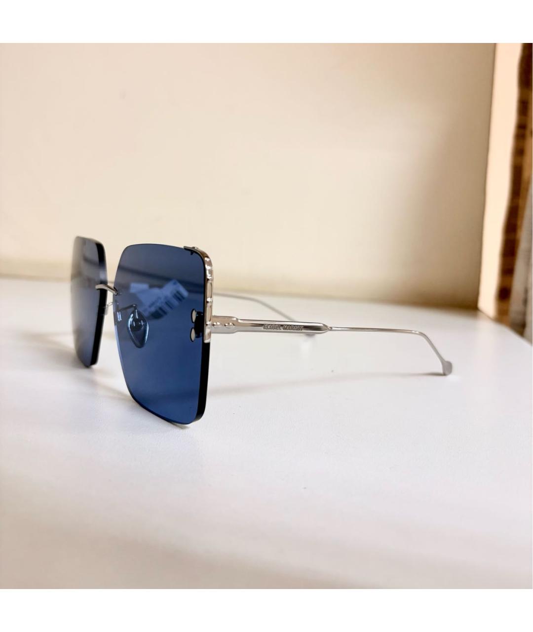 ISABEL MARANT Синие металлические солнцезащитные очки, фото 8