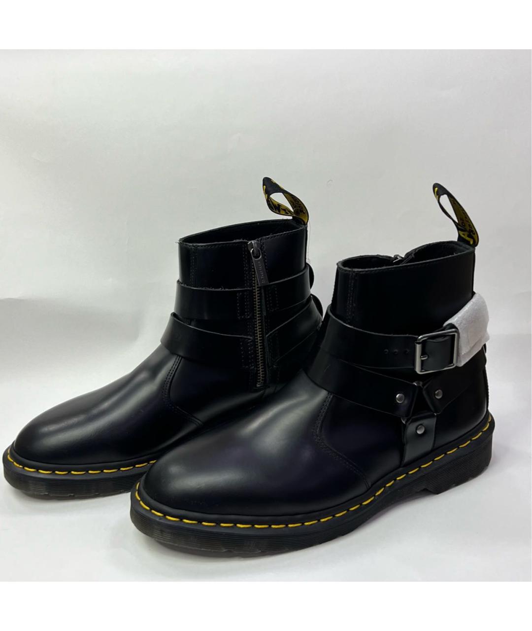 DR. MARTENS Черные кожаные высокие ботинки, фото 2