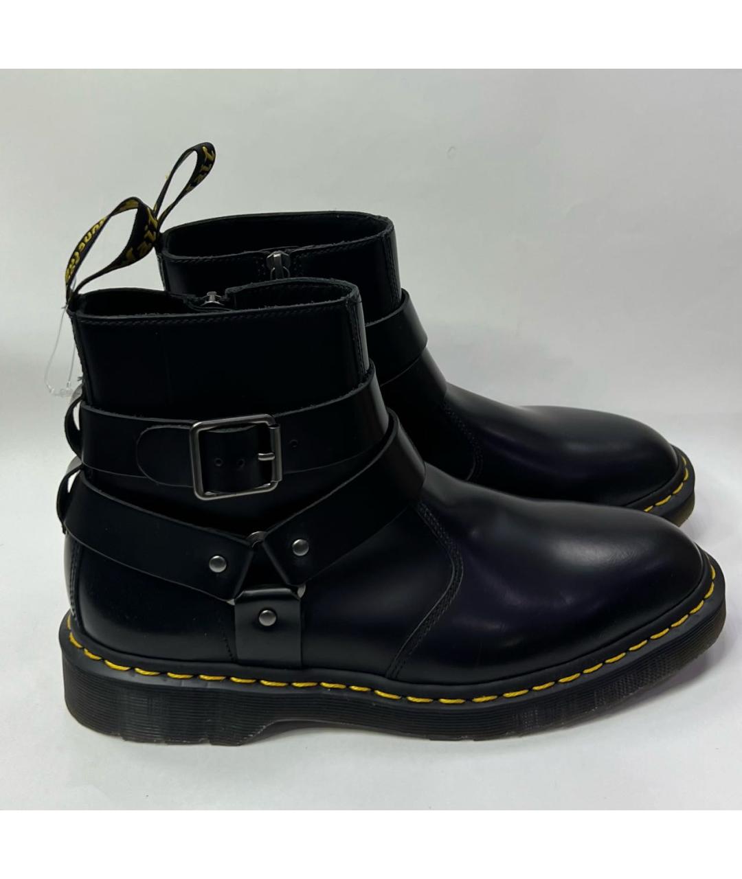 DR. MARTENS Черные кожаные высокие ботинки, фото 5