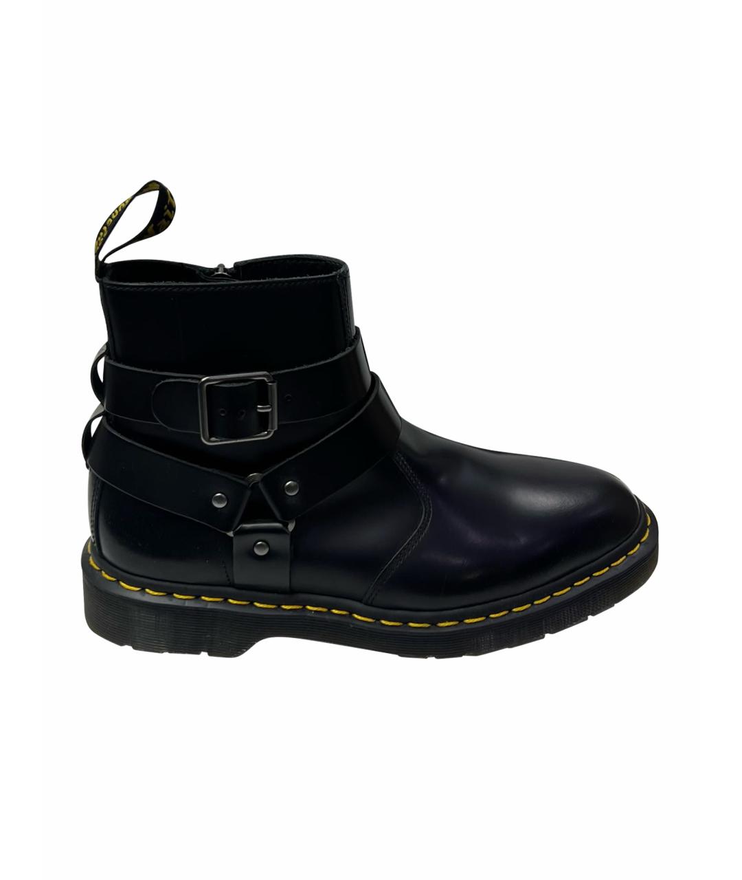 DR. MARTENS Черные кожаные высокие ботинки, фото 1