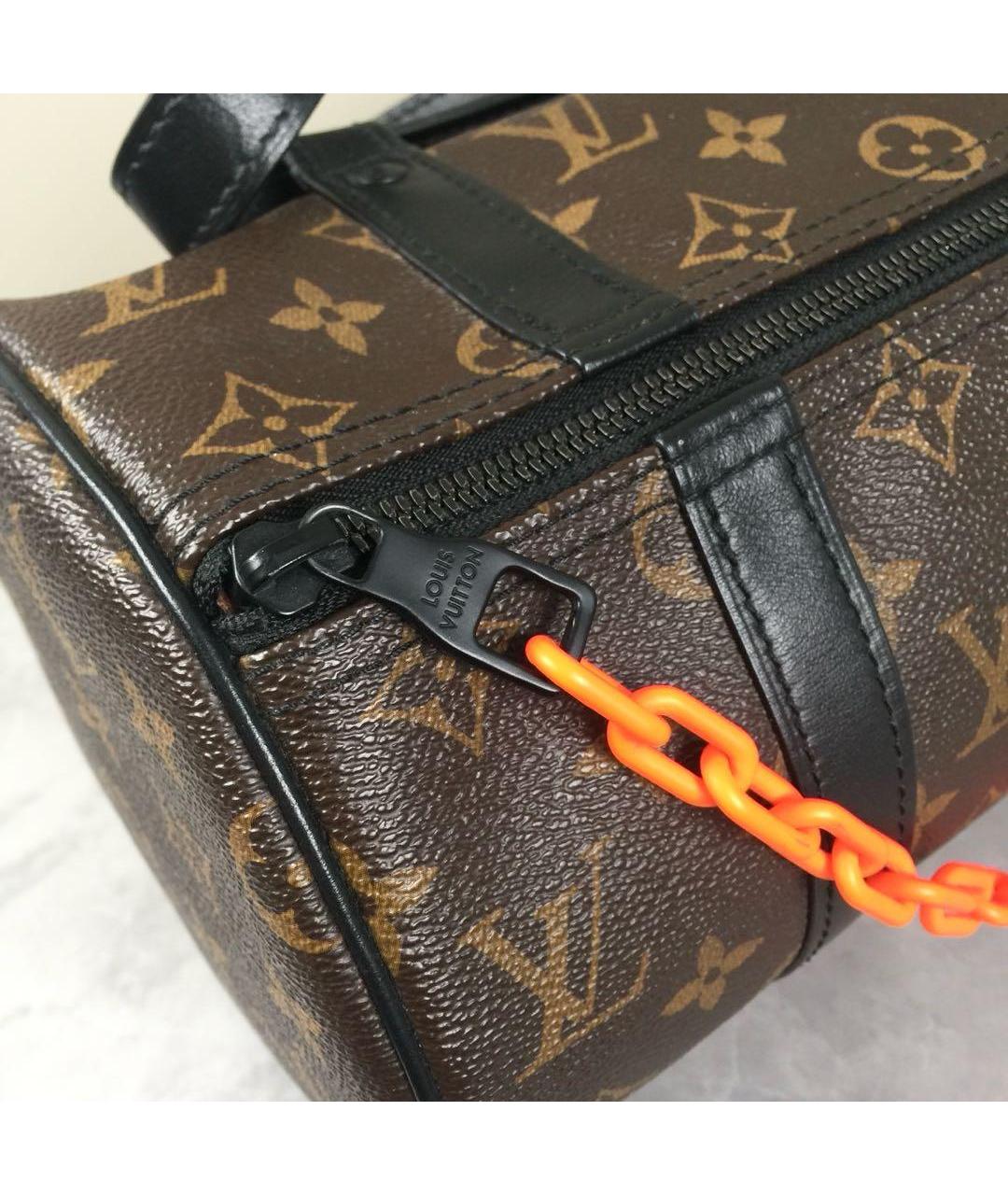 LOUIS VUITTON Коричневая кожаная сумка через плечо, фото 8