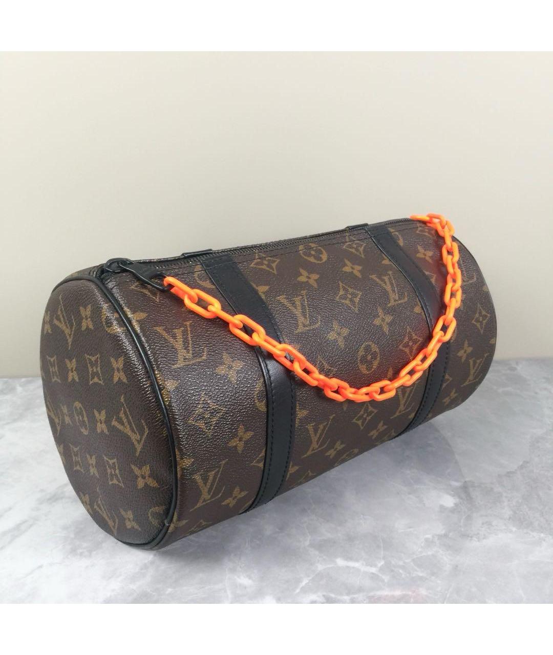 LOUIS VUITTON Коричневая кожаная сумка через плечо, фото 2