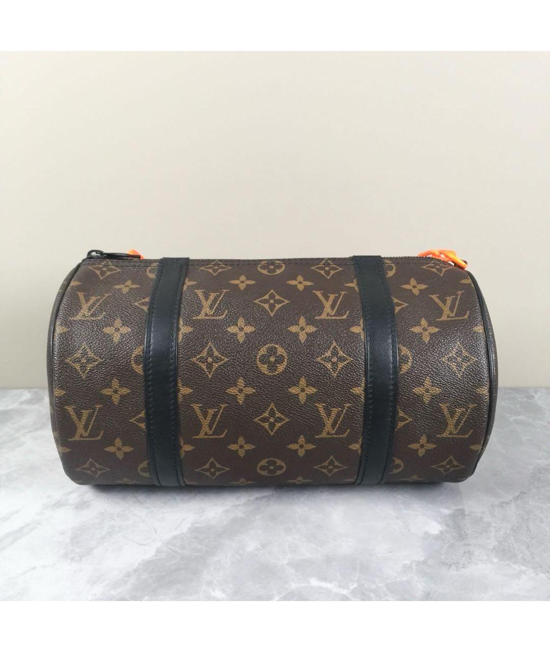 LOUIS VUITTON Коричневая кожаная сумка через плечо, фото 5