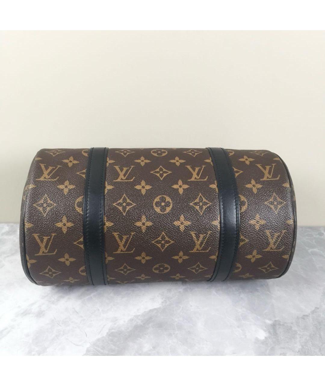 LOUIS VUITTON Коричневая кожаная сумка через плечо, фото 9