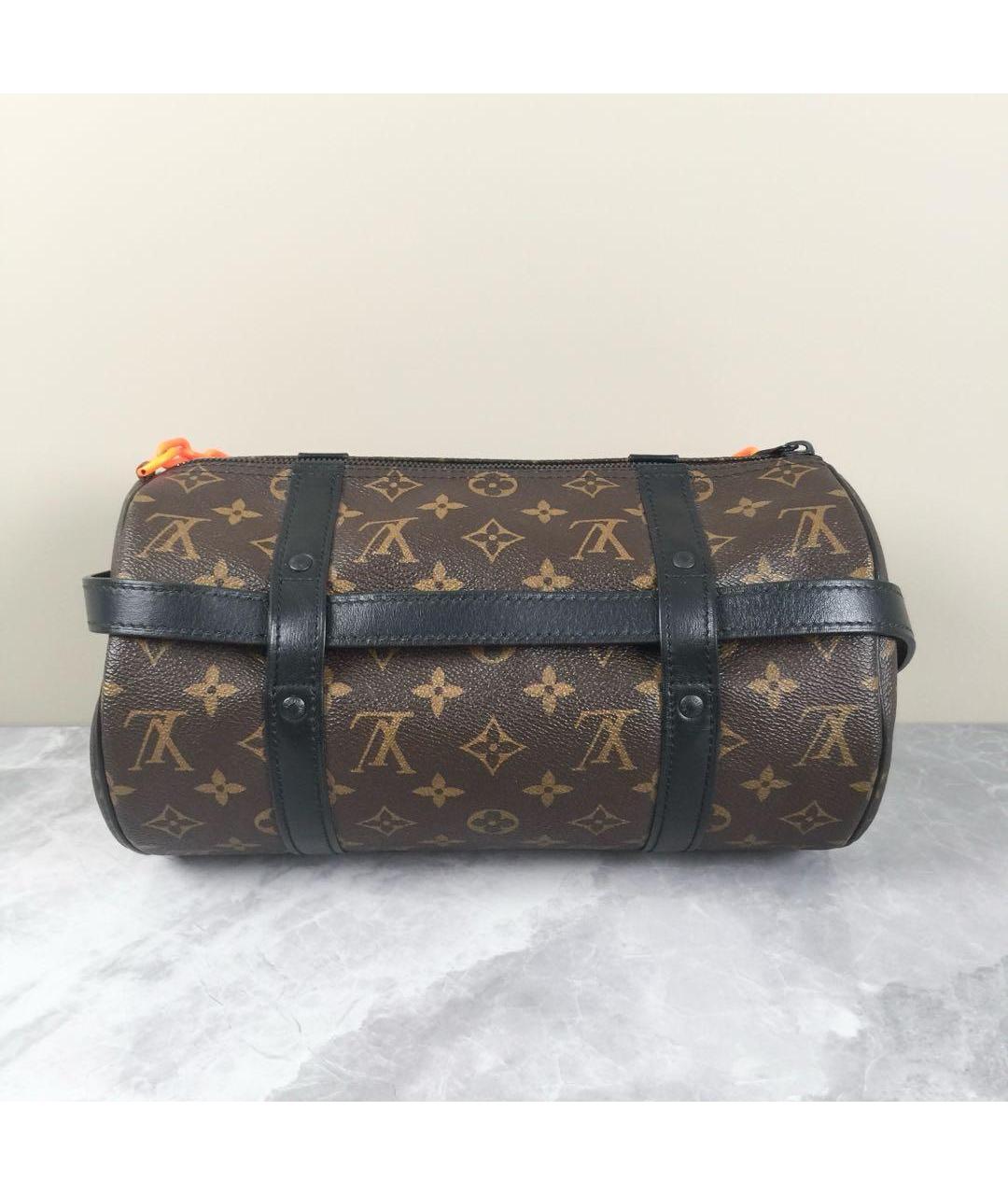 LOUIS VUITTON Коричневая кожаная сумка через плечо, фото 3