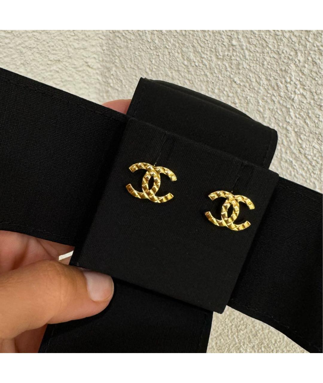 CHANEL Желтые серьги из желтого золота, фото 2