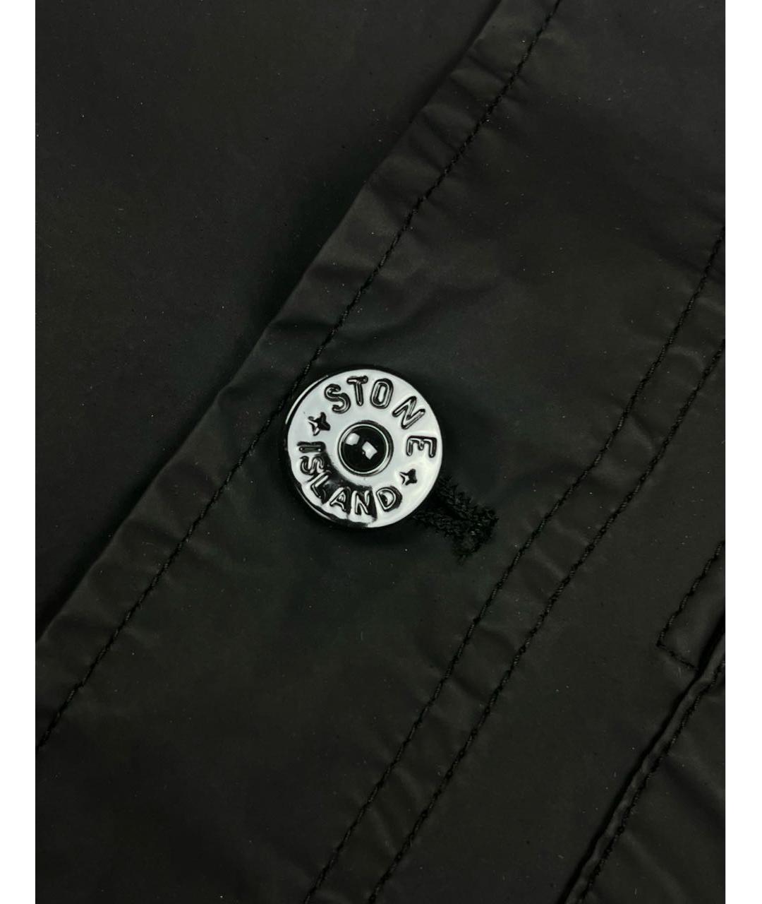 STONE ISLAND Черная хлопковая куртка, фото 4