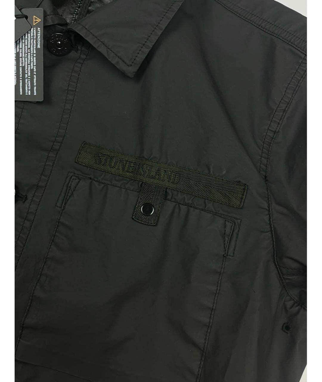 STONE ISLAND Черная хлопковая куртка, фото 6