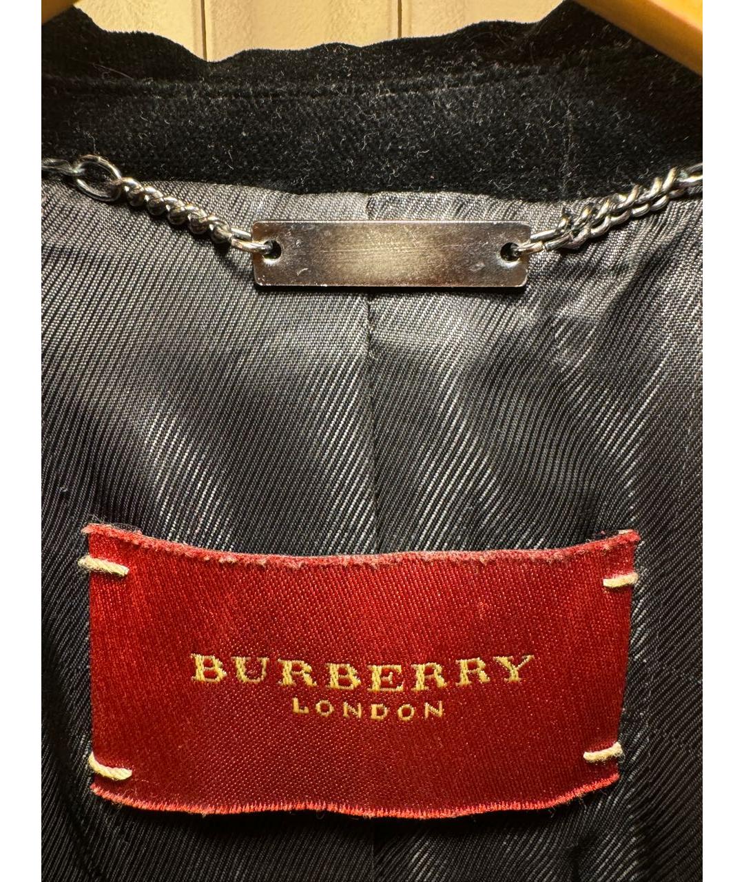 BURBERRY Черный шерстяной жакет/пиджак, фото 4