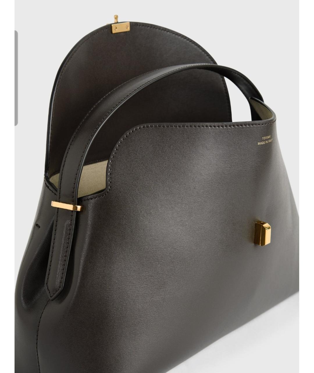 TOTEME Черная кожаная сумка с короткими ручками, фото 3