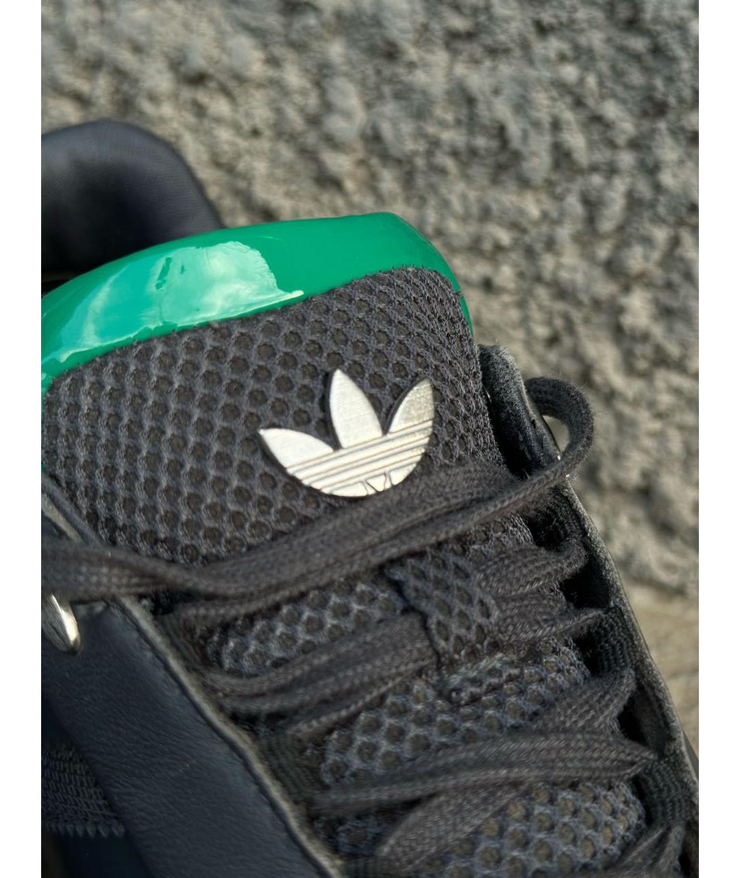 ADIDAS Черные кожаные низкие кроссовки / кеды, фото 7