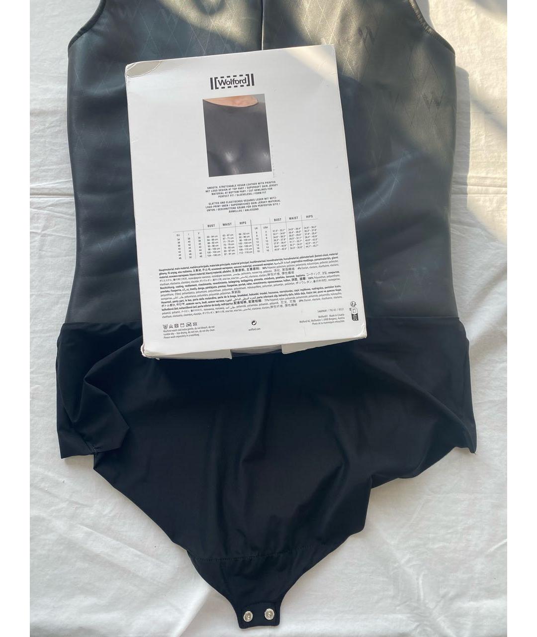 WOLFORD Черное полиэстеровое боди, фото 3