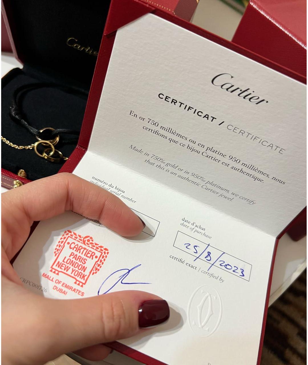 CARTIER Черный браслет из желтого золота, фото 4