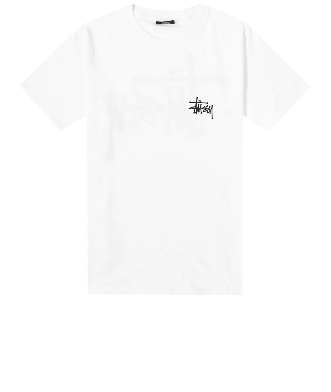 STUSSY Белая хлопковая футболка, фото 1