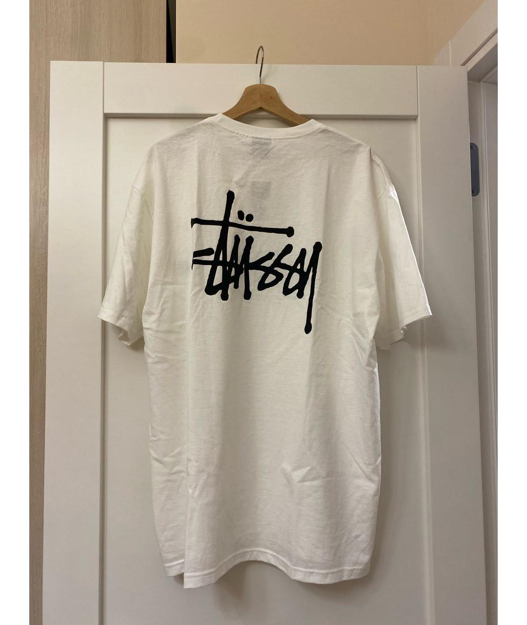 STUSSY Белая хлопковая футболка, фото 2