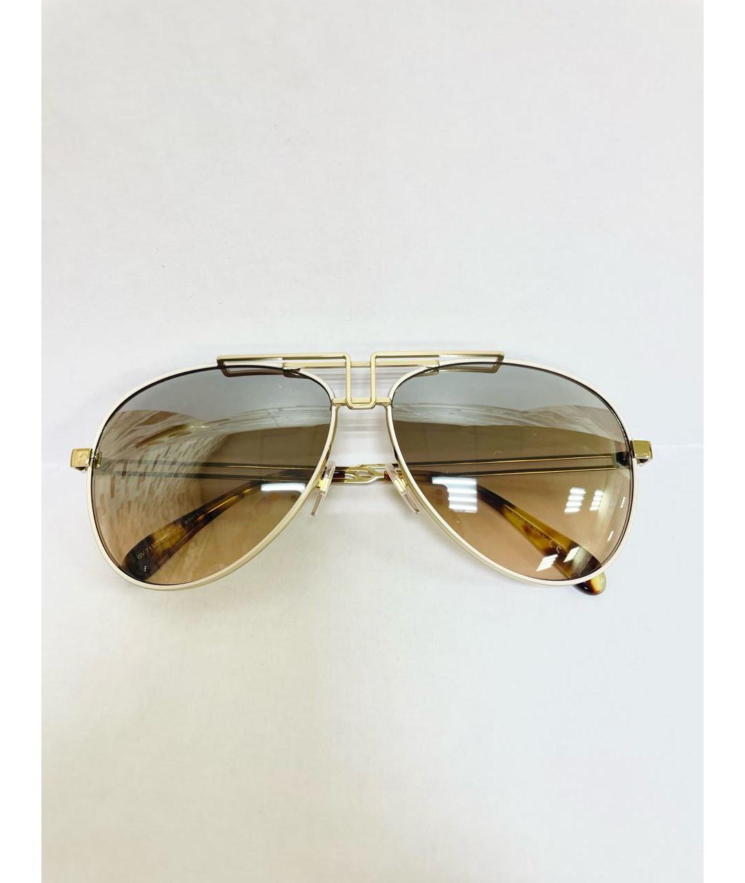 GIVENCHY Золотые металлические солнцезащитные очки, фото 8