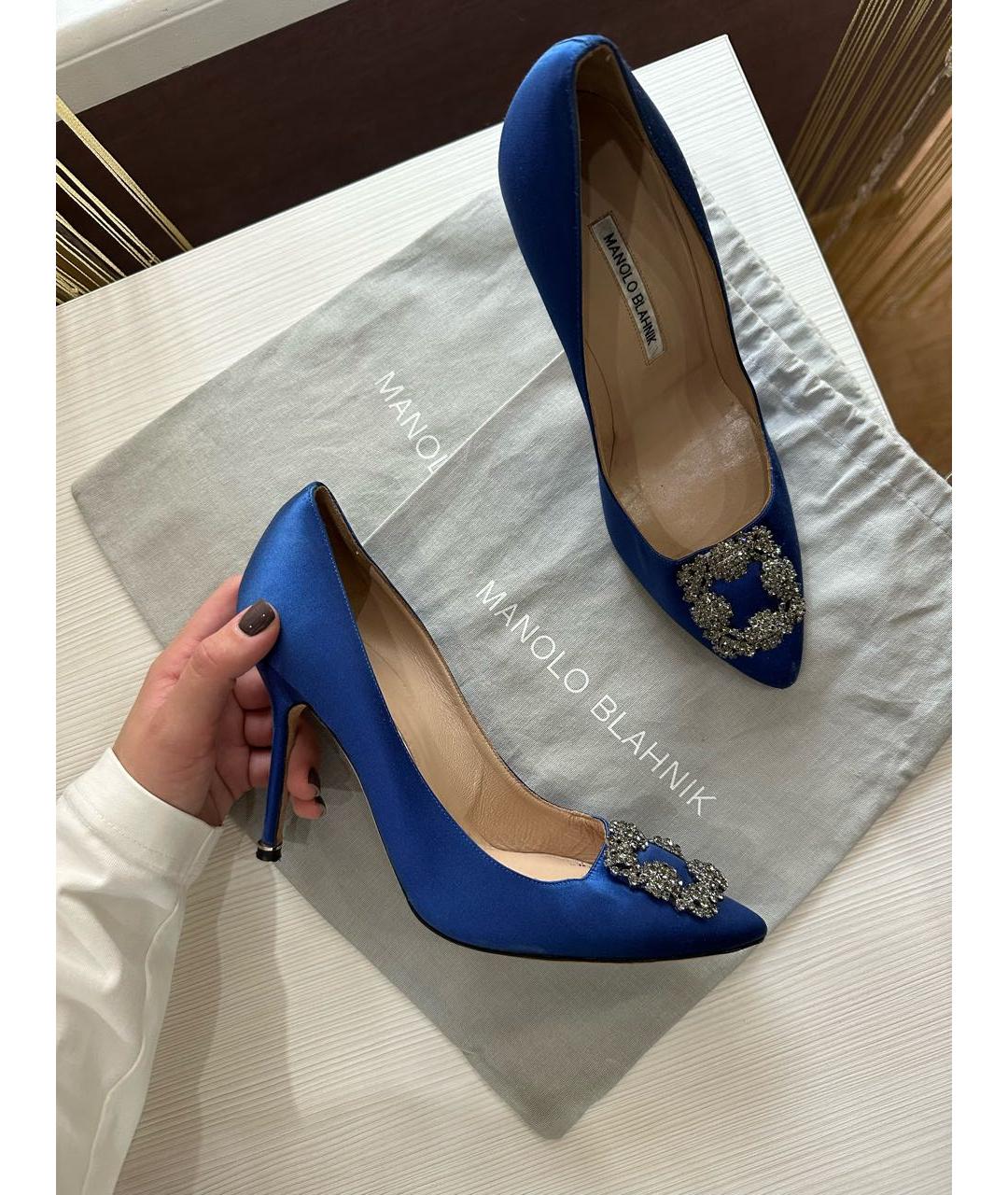 MANOLO BLAHNIK Синие туфли, фото 5