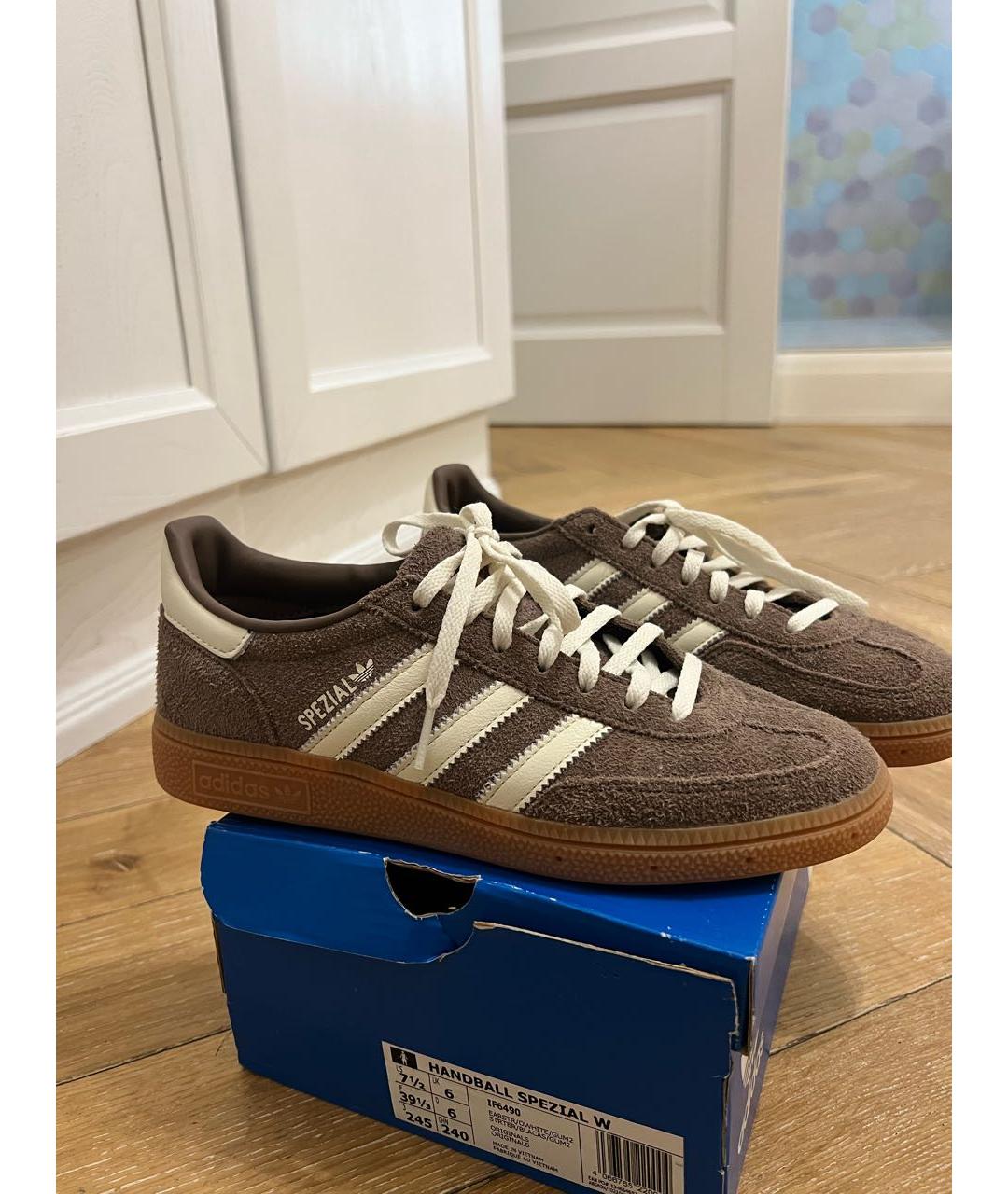ミー ADIDAS Коричневые замшевые кроссовки Spezial для женщин – купить