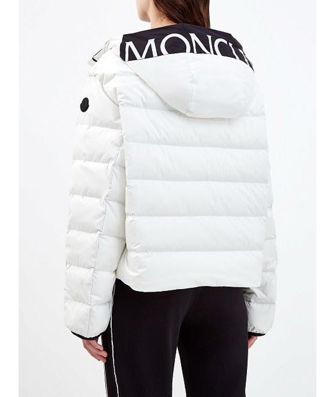 MONCLER Белый полиэстеровый пуховик, фото 2