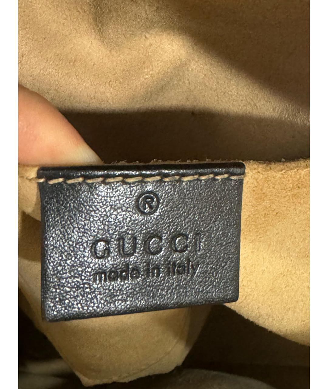 GUCCI Черный кожаный рюкзак, фото 3