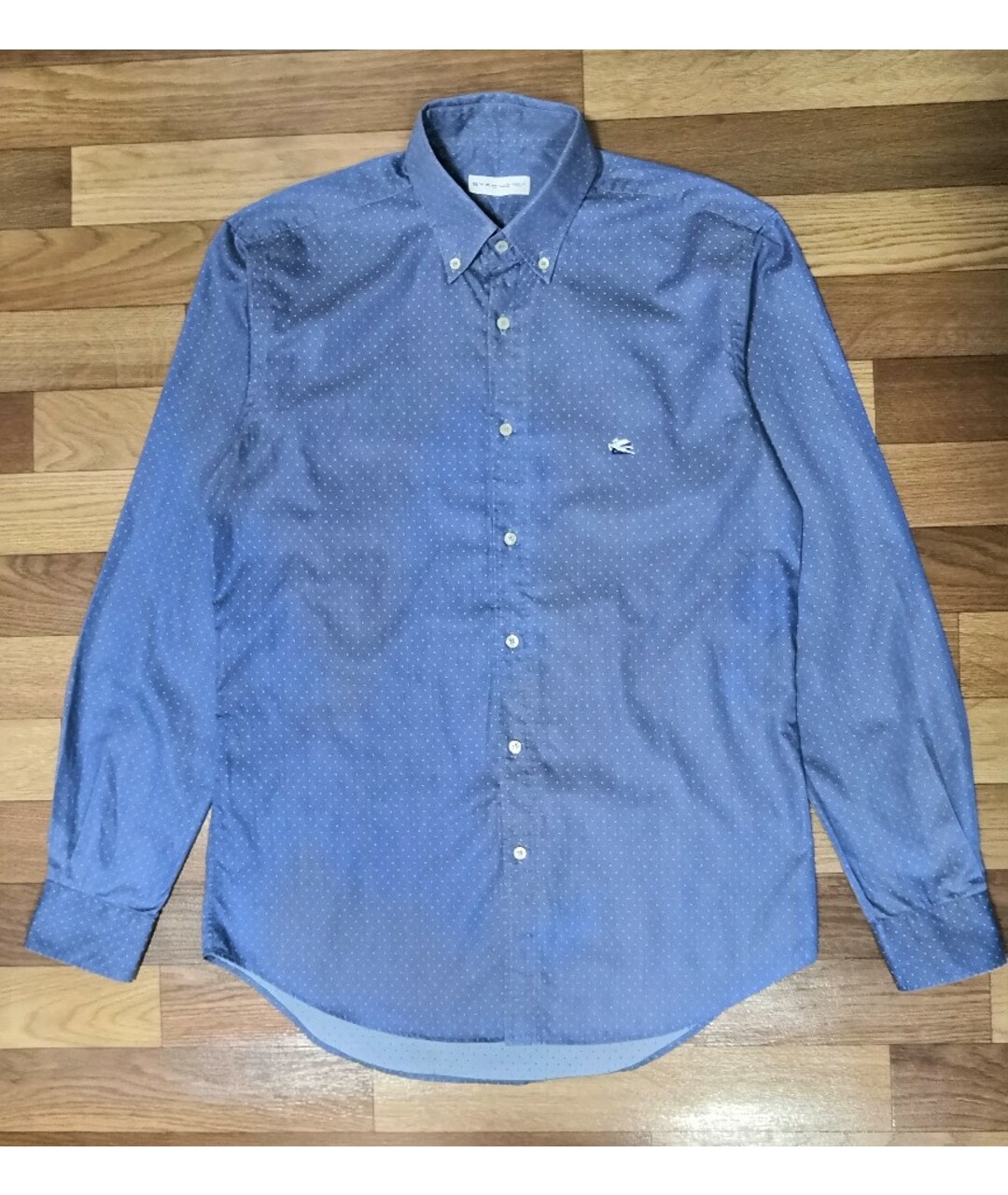 ETRO Голубая хлопковая кэжуал рубашка, фото 9