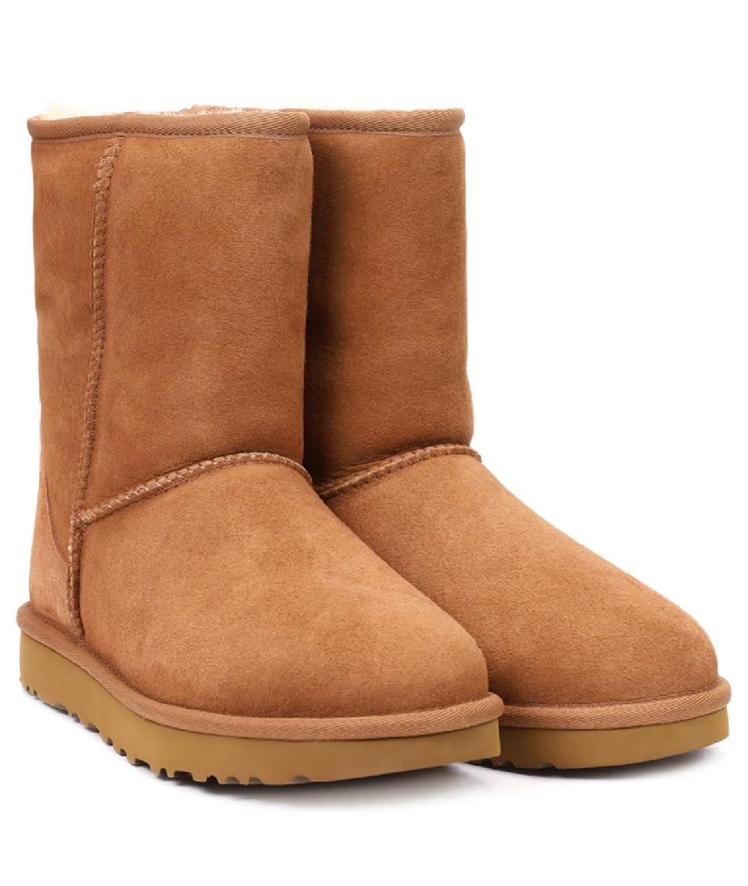 UGG AUSTRALIA Коричневые замшевые сапоги, фото 4