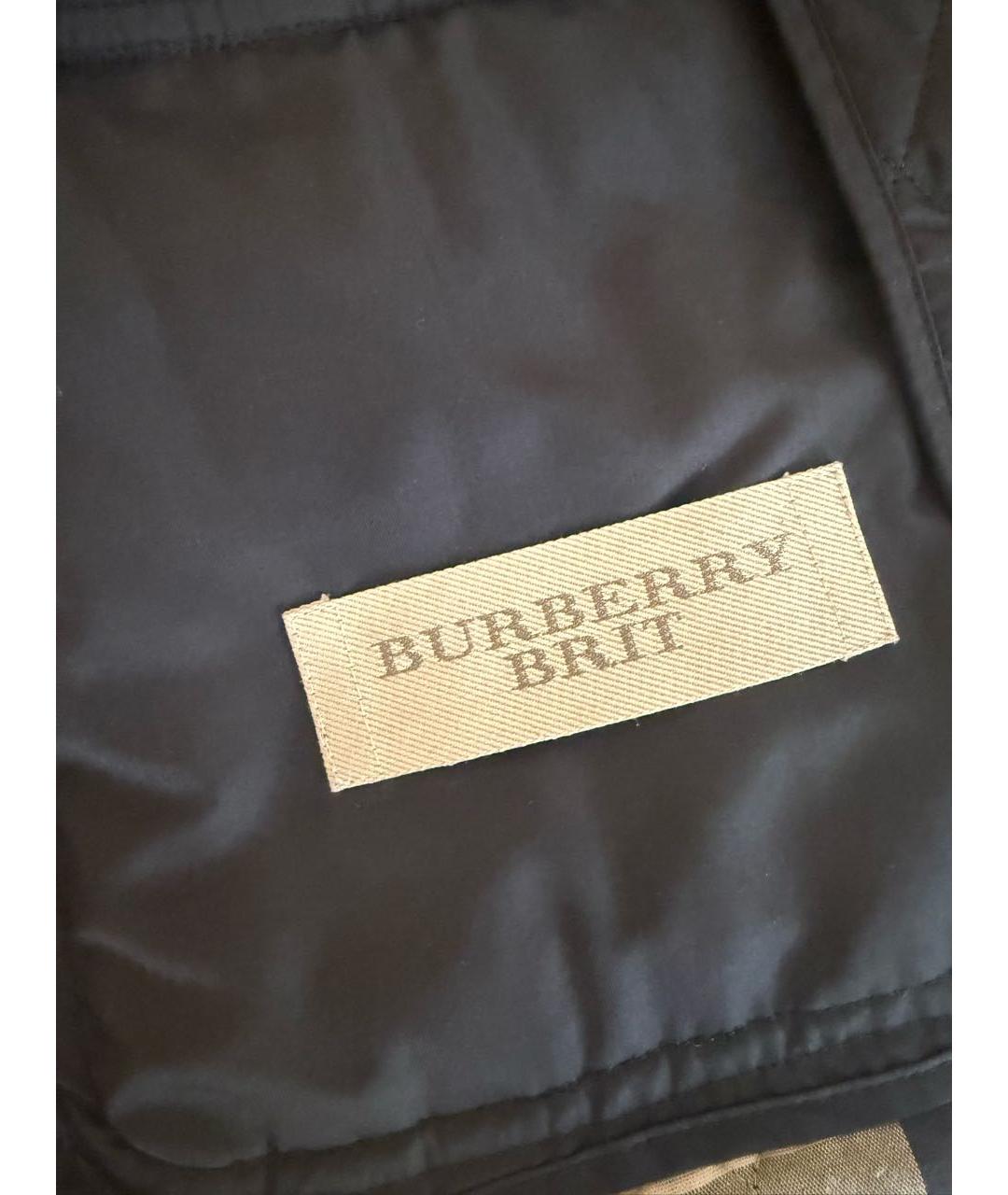 BURBERRY BRIT Черное полиэстеровое пальто, фото 4